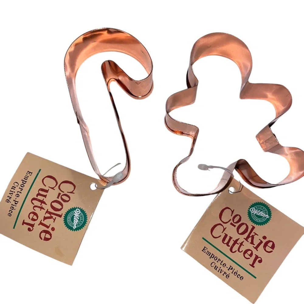 NWT Vintage Wilton Christmas Candy Cane Gingerbread  Copper Clad Cookie Cutter‎